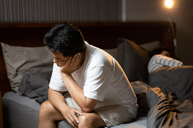 A man stressed over erectile dysfunction