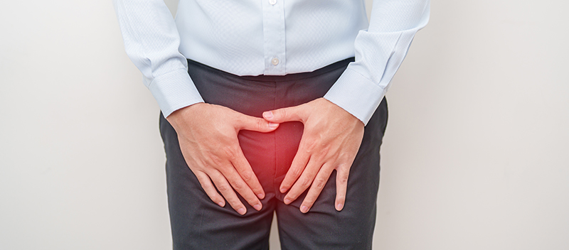 A patient experiencing early signs of prostate cancer